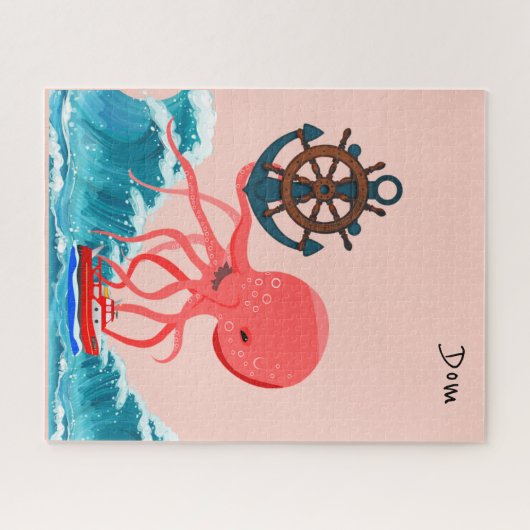 Puzzles Anchor Octopus Waves (Horizontal)