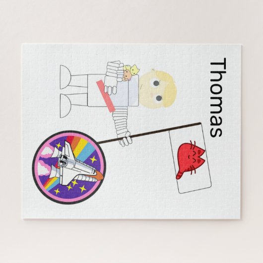 Puzzles Astronautenkatze (Horizontal)