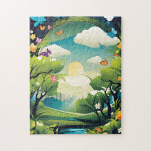 Puzzles aus der Sommerlandschaft