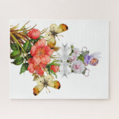 Puzzles Baby Angel schwänzt Blume (Horizontal)