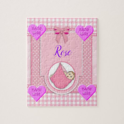 Puzzles Baby Girl Pink Strip (Vertikal)