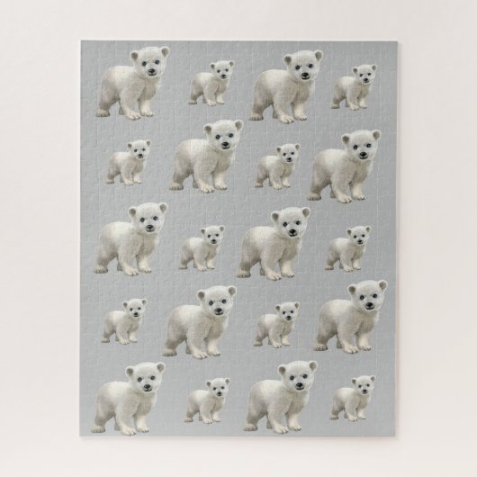 Puzzles Baby Polar Bear Silver (Vertikal)
