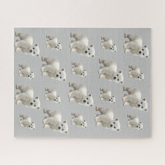 Puzzles Baby Polar Bear Silver (Horizontal)