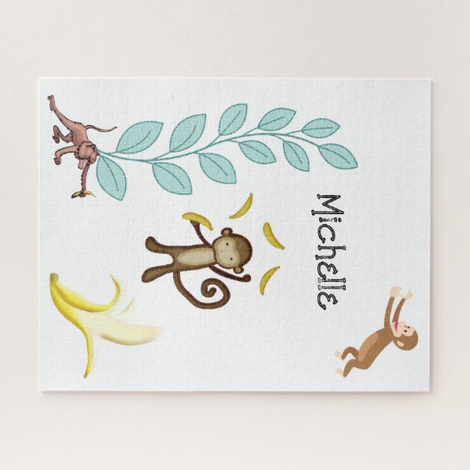 Puzzles Bananas Affen Blätter (Horizontal)
