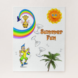 Puzzles Beach Fun Rainbow Giraffe