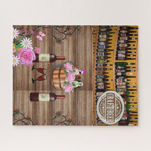 Puzzles Bier Pinguin Weinkultur (Horizontal)