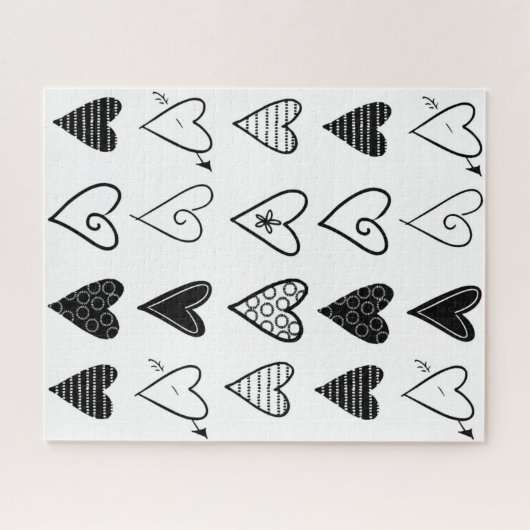 Puzzles Black Hearts (Horizontal)