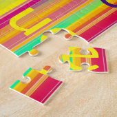 Puzzles Blau gelbe Farben Heller Streifen (Seite)