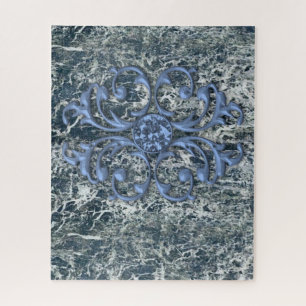 Puzzles Blauer Marmor