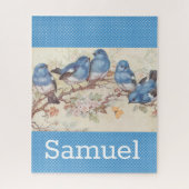 Puzzles Blue Birds Vintag (Vertikal)