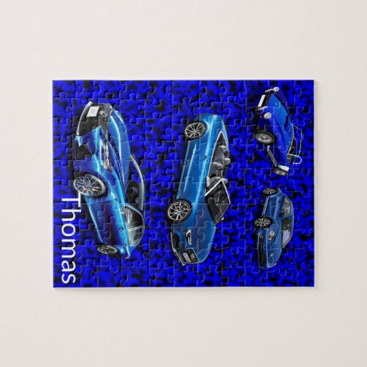 Puzzles Blue Cars (Horizontal)