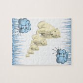 Puzzles Blue Clouds Polar Bears Ice (Horizontal)