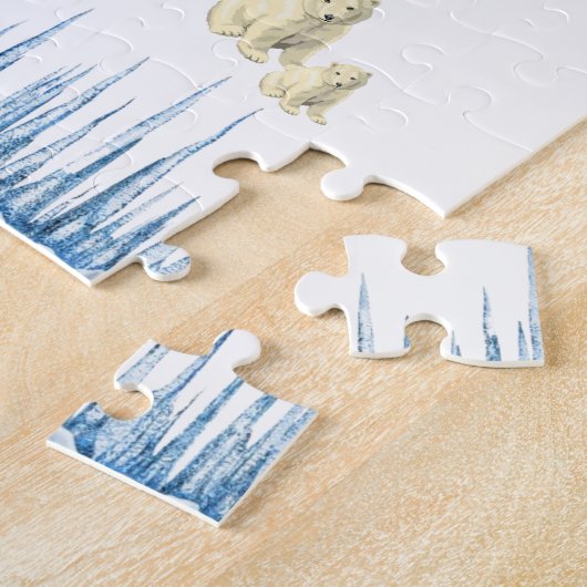 Puzzles Blue Clouds Polar Bears Ice (Seite)