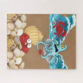 Puzzles Blue Octopus Crab Beach Muscheln Ozeanwell (Horizontal)