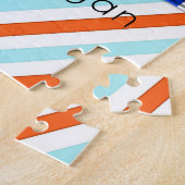 Puzzles Blue Orange Streifen Aztec (Seite)