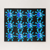 Puzzles Blue Spritzer Paint (Horizontal)