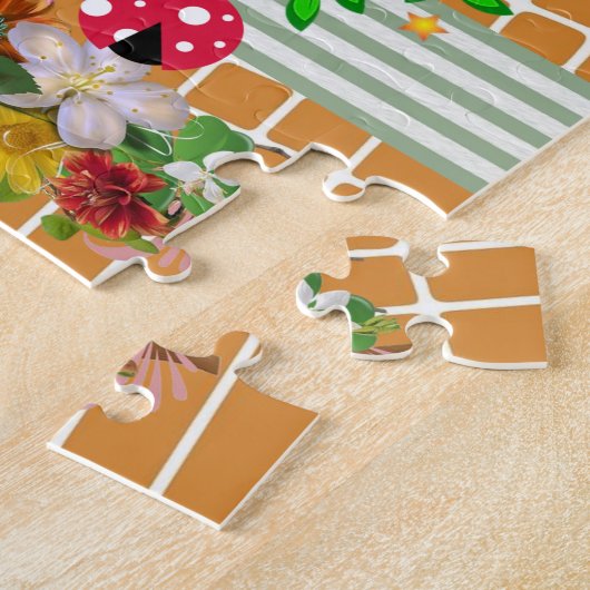 Puzzles Blumenherzen Ladybug (Seite)