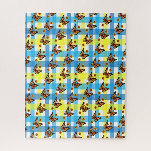 Puzzles Butterfly Gelb Kariert (Vertikal)