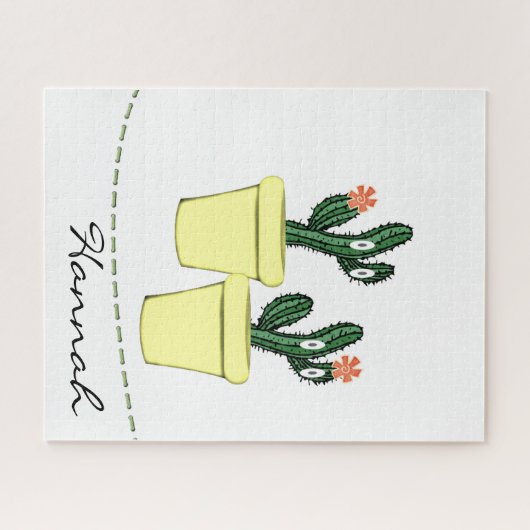 Puzzles Cactus Yellow Pots Floral (Horizontal)