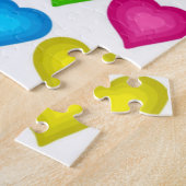 Puzzles Colored Hearts Owl Bird (Seite)