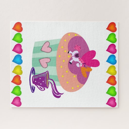Puzzles Colorful Hearful Cupcake (Horizontal)