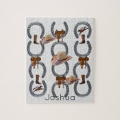 Puzzles Cowboy Sattelpferd (Vertikal)
