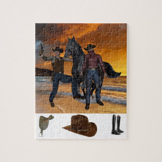Puzzles Cowboys Horse Saddle (Vertikal)