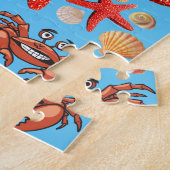 Puzzles Crab Starfish Beach Muscheln Blau (Seite)