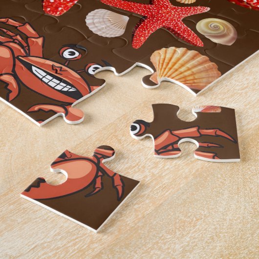 Puzzles Crab Starfish Beach Muscheln braun (Seite)