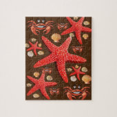 Puzzles Crab Starfish Beach Muscheln braun (Vertikal)