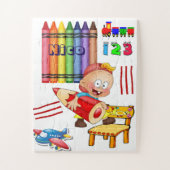 Puzzles Crayons Flugzeuganzahl (Vertikal)