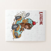 Puzzles Cute Girl Delivering Ice-cream (Horizontal)