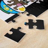 Puzzles Dog Knochen Junge Schwarz & Weiß Streifen (Seite)