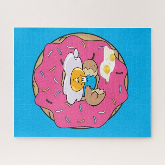 Puzzles Donut Eggs Blue (Horizontal)