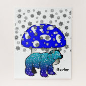 Puzzles Eisbär Schneeflocken Pilz (Vertikal)