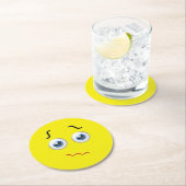 Puzzles Emoji Runder Pappuntersetzer (Vor Ort)