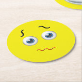 Puzzles Emoji Runder Pappuntersetzer (Angewinkelt)