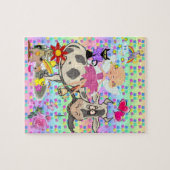 Puzzles Fairy Rainbow Unicorn Dog Kuh Spaß (Horizontal)