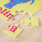 Puzzles farbenfrohe blaue Elefantengelb (Seite)