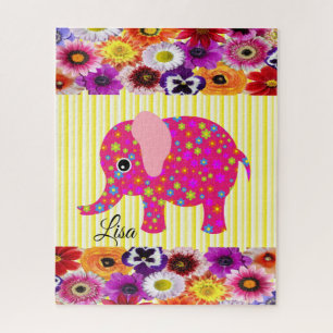 Puzzles farbenfrohe Elefanten