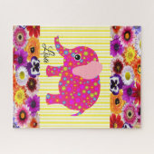 Puzzles farbenfrohe Elefanten (Horizontal)