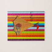 Puzzles Farbenfrohe Streifen Zelt Camping Schlange (Horizontal)