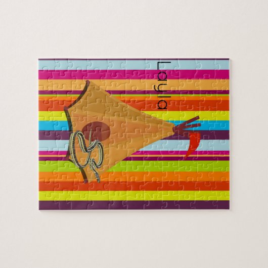 Puzzles Farbenfrohe Streifen Zelt Camping Schlange (Horizontal)