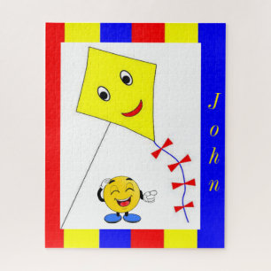 Puzzles farbenfroher Drachen