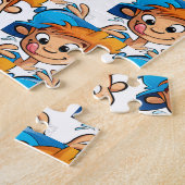 Puzzles farbenfroher Junge (Seite)