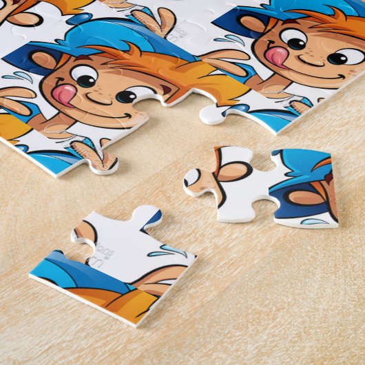 Puzzles farbenfroher Junge (Seite)