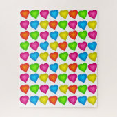 Puzzles farbige Herzen (Vertikal)