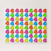 Puzzles farbige Herzen (Horizontal)