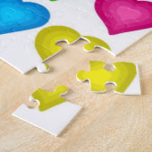 Puzzles farbige Herzen (Seite)