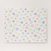 Puzzles Farbige Herzen Frohen Valentinstag (Horizontal)